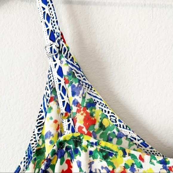 CAbi #5261 Devon Floral Fiesta Romper Size Small Colorful Summer Adjustable EUC - Picture 9 of 12